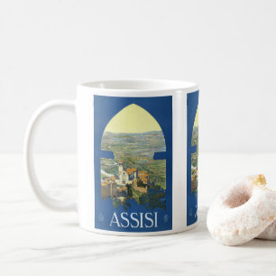 Mug Basilique Vintage voyage Assisi Italie Francesco