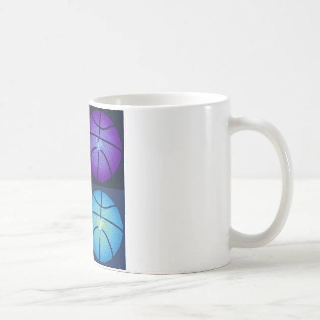 Mug Basket-ball Art Pop Quatre Couleurs (Droite)