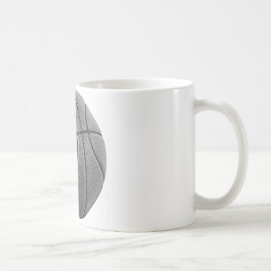 Mug Basket-ball en niveaux de gris