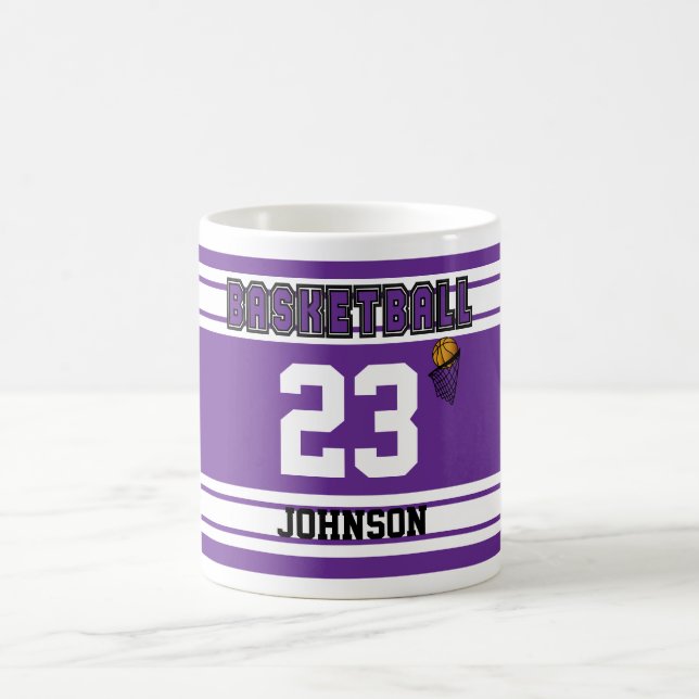 Mug Basket-ball violet et blanc (Centre)