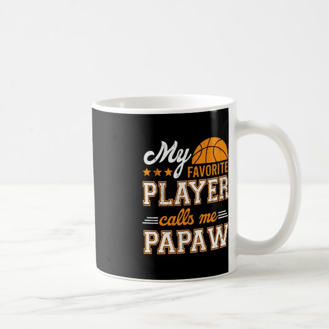 Mug Basket Mon Joueur Favori M'Appelle Papaw (Droite)