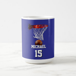 Mug Basketball Ajoutez Votre Nom & Numéro Pop Art
