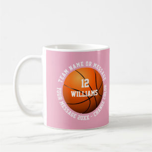 Mug Basketball d'équipe avec nom personnalisé et numér