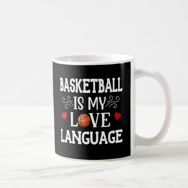 Mug Basketball Est Mon Amour Langue Basketball Fan (Droite)