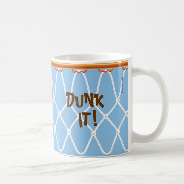 Mug Basketball Hoop Net_Dunk it!_on bleu (Droite)