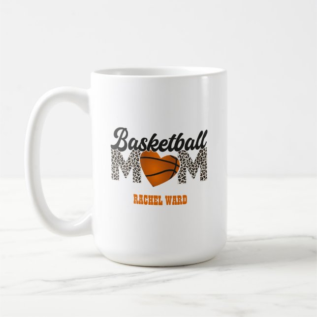 Mug Basketball Maman Mug, avant et arrière conception  (Gauche)