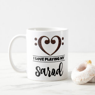 Mug Bass Clef Coeur J'Aime Jouer Mon Sarod