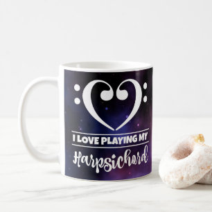 Mug Bass Clef Coeur pourpre Nebula Love Harpsichord