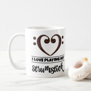Mug Basse Clef Coeur J'Aime Jouer Mon Strumstick