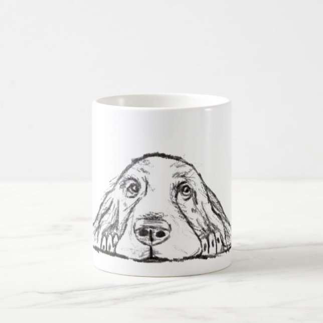 Mug basset blanc (Centre)