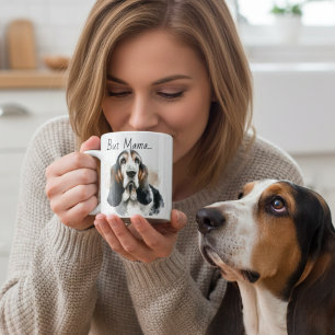 Mug Basset Hound Brun et Noir Mignon