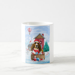 Mug Basset Hound Chien dans la neige Maison de Chien d
