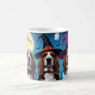 Mug Basset Hound Chiens Citrouille Halloween Funny