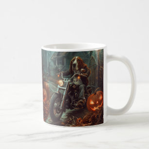 Mug Basset Hound équitation moto Halloween effrayant