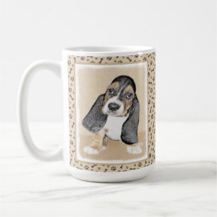 Mug Basset Hound Peinture Chiot - Art Chien original