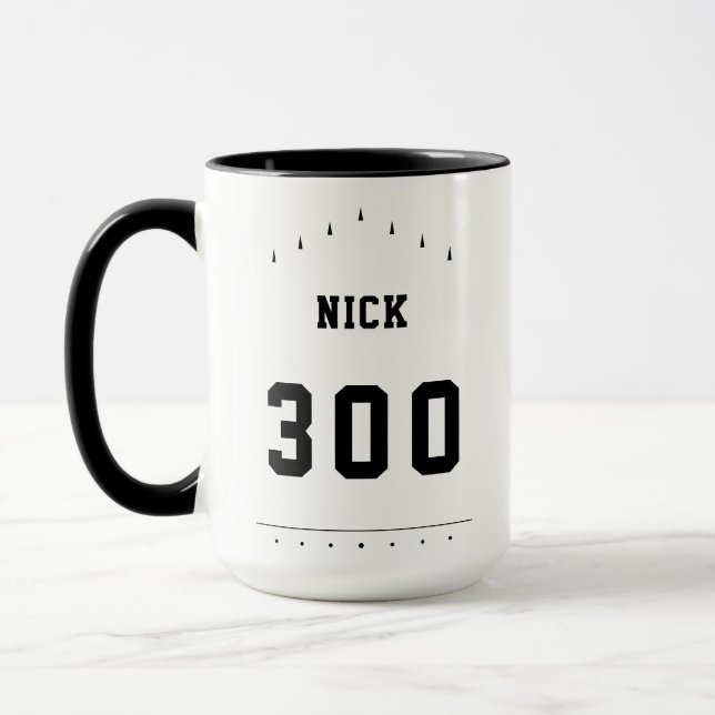 Mug Bassin personnalisé de texte personnalisé | Couleu (Gauche)