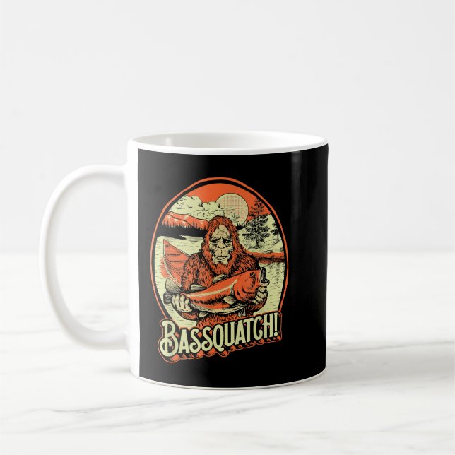 Mug Bassquatch ! Basse Pêcheur Sasquatch Funny Bigfoot (Gauche)