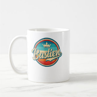 Mug Bastien retro nom personnalisé vintage prénom