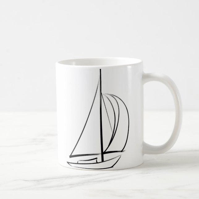 Mug Bateau à balai noir (Droite)