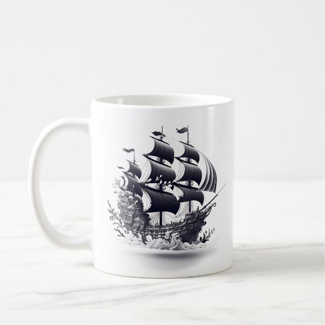 Mug Bateau à pirates flottants (Gauche)