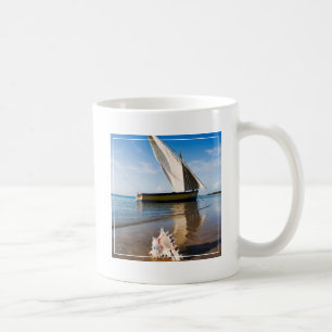 Mug Bateau à voile et Shell   Mozambique, loge de