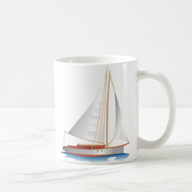 Mug Bateau à voile Gradient Style (Droite)