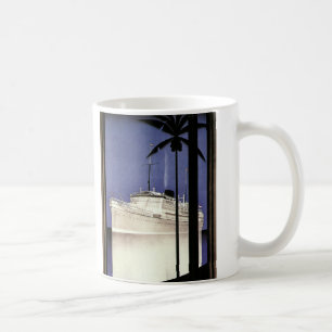 Mug Bateau de croisière tropicale Vintage voyage et pa