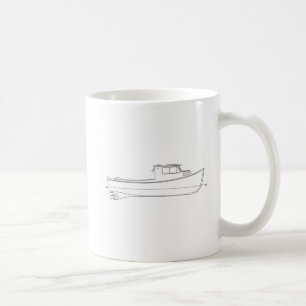 Mug Bateau de pêche vintage de côte ouest - le fleuv