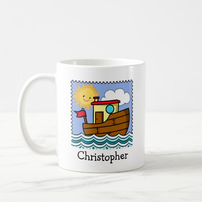Mug Bateau-remorque personnalisé (Gauche)