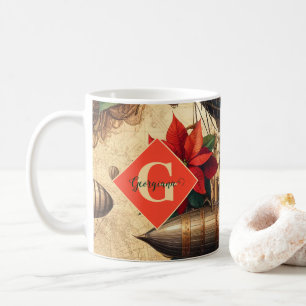 Mug Bateau Steampunk personnalisé avec Poinsettia