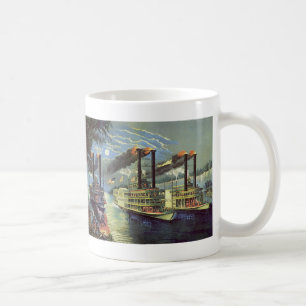 Mug Bateaux à vapeur de transport et de voyage vintage