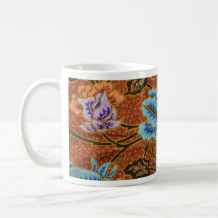 Mug Batik floral indonésien