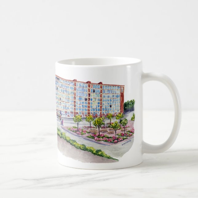 Mug Bâtiment de Larkin avec le logo de casquette de (Droite)