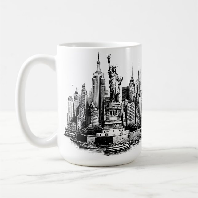Mug Bâtiments de New York City Architecture art (Gauche)