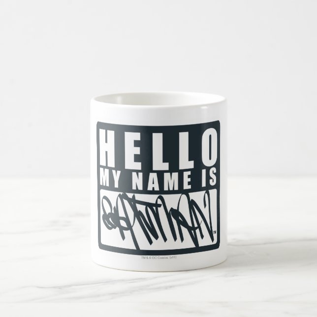 Mug Batman | Bonjour Mon nom est Batman Logo (Centre)