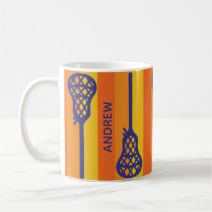 Mug Bâtons et bandes de crosse rétro orange et violet