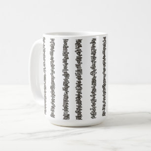 Mug Bâtons Et Pierres-Noir Et Blanc Moderne 