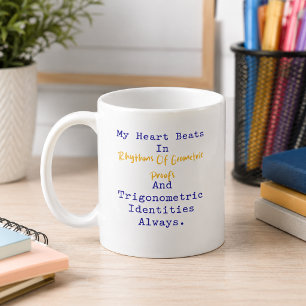 Mug Battements de cœur Preuves géométriques Identités 