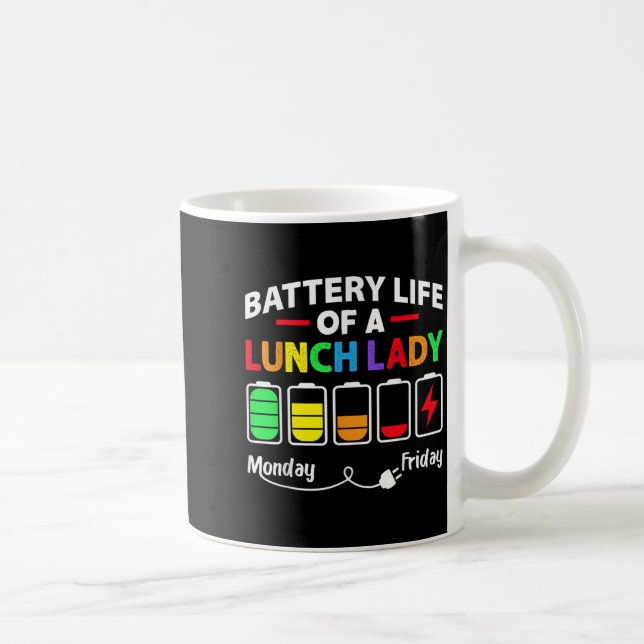 Mug Batterie Life of A School Lunch Lady Cafeteria Wor (Droite)