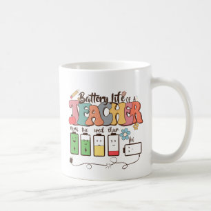 Mug Batterie vie d'un enseignant - Éducateur relatif