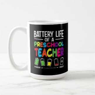 Mug Batterie Vie d'un enseignant préscolaire