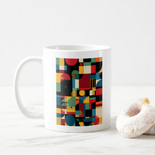 Mug Bauhaus Géométrique Abstrait Coloré