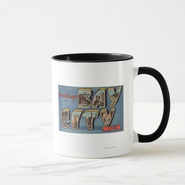 Mug Bay City, Michigan - Scènes de grandes lettres (Droite)