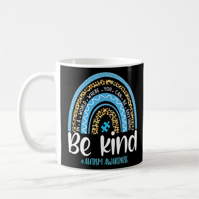 Mug Be Kind Sensibilisation sur l'autisme Leopard Rain (Gauche)