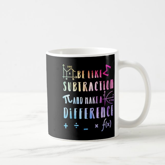 Mug Be Like Subtraction Math Quote For Teachers Studen (Droite)