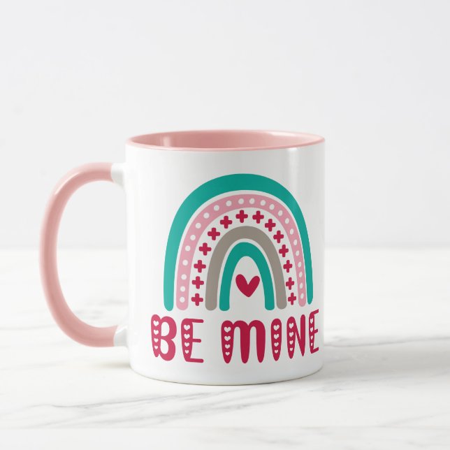 Mug BE MINE valentine arc-en-ciel (Gauche)