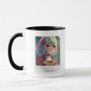 Mug Be My Valentine in Manga Style 33420