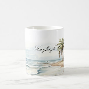 Mug Beach Ocean Palm Tree Mariage