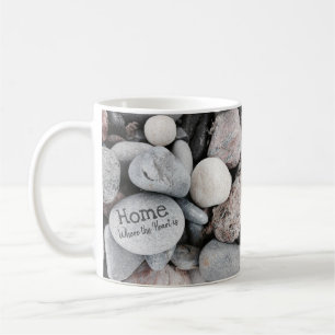 Mug Beach Pebble Nature home est le coeur
