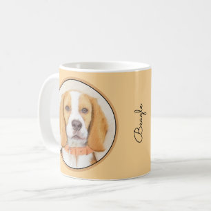 Mug Beagle Hound Dog Peinture Animal Art original